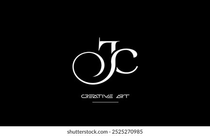JC, CJ, J, C abstract letters logo monogram
