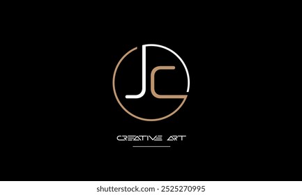 JC, CJ, J, C abstract letters logo monogram