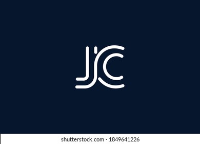 Diseño del logo de JC CJ con fondo. Letra de icono del monograma creativo mínimo basado en el inicio. Diseño vectorial de alfabeto lujoso moderno