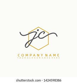 JC Initial handwriting logo concept