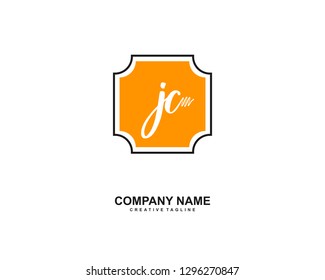 JC Initial Handwriting Logo Template Vector