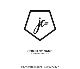 JC Initial Handwriting Logo Template Vector