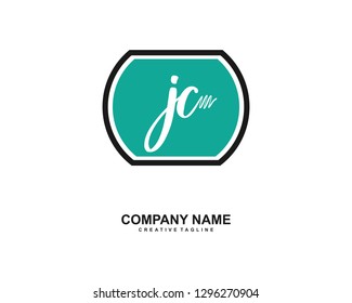 JC Initial Handwriting Logo Template Vector