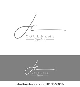JC Initial letter handwriting and signature logo.
