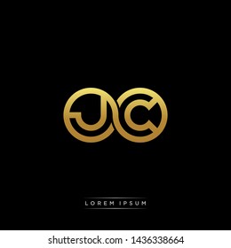 JC initial letter linked circle capital monogram logo modern template