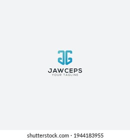 JC Anfangsbuchstabe Logo Blau
