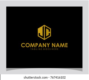 JC initial letter logo design