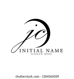 JC initial logo design with a creative and minimalist concept. Vector EPS 10.