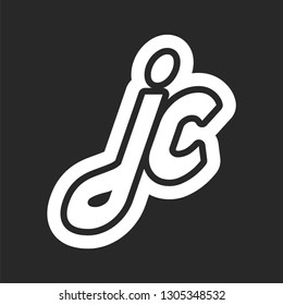 JC initial logo design with a creative and minimalist concept. Vector EPS 10.