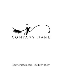JC initial Logo lash logo eyelash vector modern