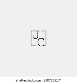 JC initial logo in line concept in high quality professional design that will be best for companies