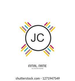 JC Initial logo template vector