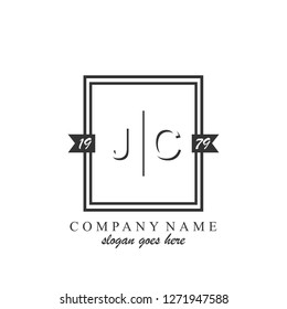 JC Initial logo template vector
