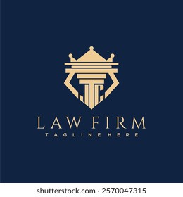JC initial monogram logo for lawfirm vector design