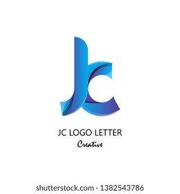 jc j c circle lowercase design of alphabet letter combination with infinity suitable as logo for a company or corporate business template design - Vector