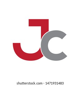 Jc Letter Logo Design Red Blue Stock Vector (Royalty Free) 1471931483