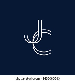 JC letter logo and icons