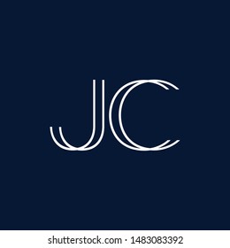 JC letter logo and icons