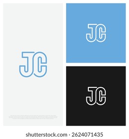 JC Letter Modern Logo Vector
