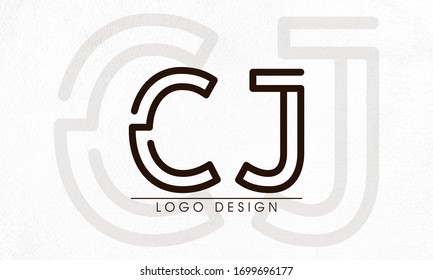 JC logo or CJ logo initial letter design template vector
