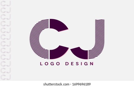 JC logo or CJ logo initial letter design template vector
