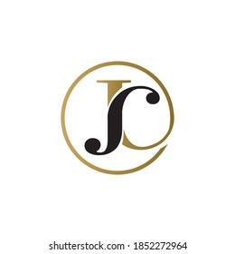 diseño de logotipo de lujo jc símbolo de icono vectorial