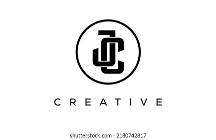 JC monogram. initial letters JC eye-catching Typographic logo design with circle, very creative stylish lettering logo icon for your business and company