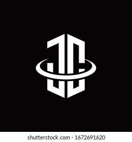 JC-Monogramm-Logo im Hexagon-Stil, umgeben von einem Ring