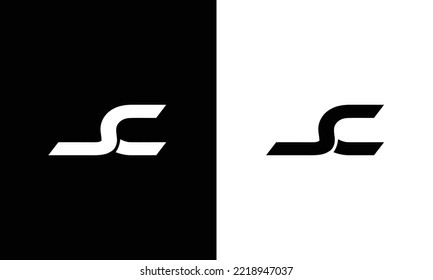 JC, SC Abstract initial monogram letter alphabet logo design