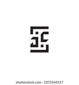 Das Retro-Logo des JC Square-Konzepts in hochwertigem professionellem Design, das gut auf allen Printmedien gedruckt werden kann