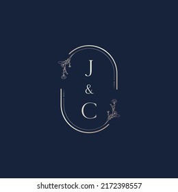 JC wedding initial logo letters in high quality professional design that will print well across any print media