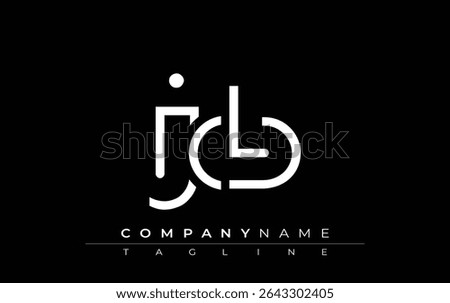 JCB abstract letter design. Modern Business Logo Design With Abstract Typography and Contemporary Style