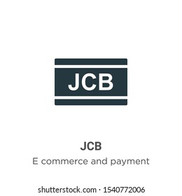 Jcb vector icon on white background. Flat vector jcb icon symbol sign from modern e commerce and payment collection for mobile concept and web apps design.