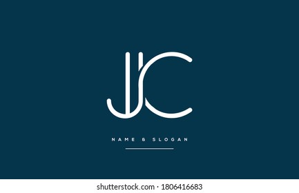 Monogramm für abstrakte Buchstaben des JC, CJ, J, C