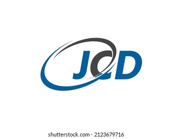 Letra JCD diseño creativo elegante del logo de swoosh