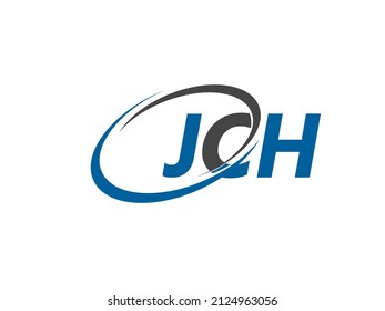 JCH letter creative modern elegant swoosh logo design