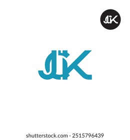 Diseño de monograma de letra de logotipo JCK