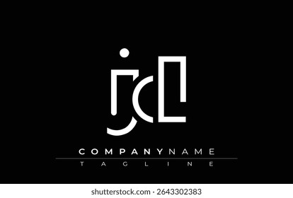 JCL abstract letter design. Modern Business Logo Design With Abstract Typography and Contemporary Style