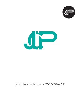 Design do monograma da letra do logotipo JCP