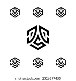 JCS hexagon logo vector. Hexagon logo with 3 combination initials. Develop, natural, luxury, modern, finance logo, strong, suitable for your company.