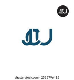 Design do Monograma da Letra do Logotipo JCU