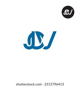 Design do Monograma da Letra do Logotipo JCV
