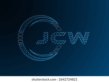 Diseño de Vector de logotipo de letra polivinílica baja JCW. Diseño de logotipo de poliéster inferior de JCW. Logotipo de poliéster bajo.