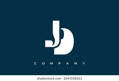 JD Abstract Geometric Logo Design. Modern and elegant logo design with simplistic typography elements, showcasing branding excellence.