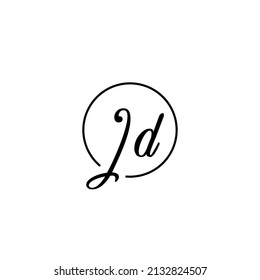 JD circle feminine concept initial logo best for beauty and fashion