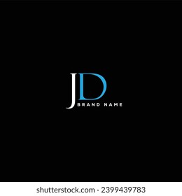 JD creative initials letter logo design concept. JD icon design. J D