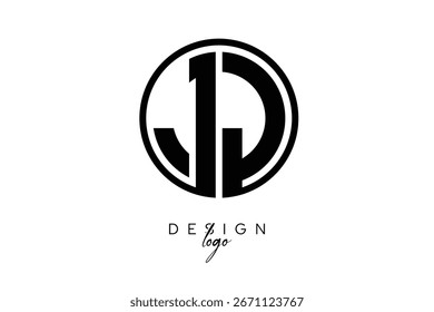 JD Creative Modern Circular Latter Logo Design. Monogram Circular Logo Design  Minimalist Brand Identity.