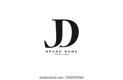 JD, DJ, Abstract initial monogram letter alphabet logo design