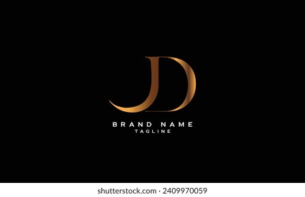 JD, DJ, Abstract initial monogram letter alphabet logo design