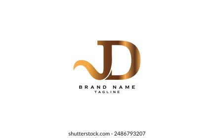 JD, DJ, Abstract initial monogram letter alphabet logo design